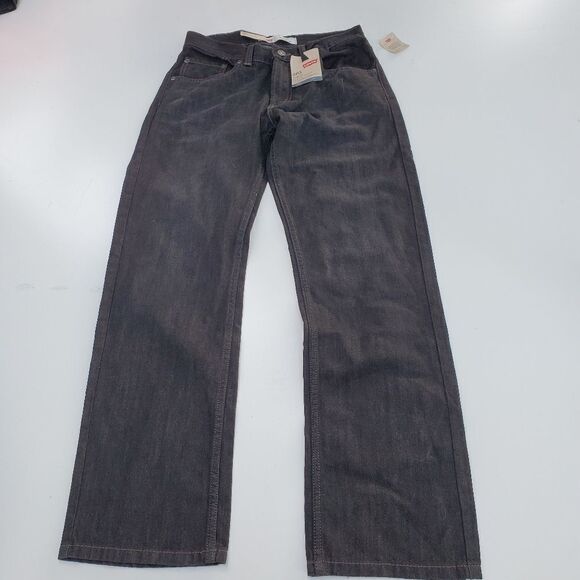 NEW LEVI'S 505 REGULAR BLACK DENIM SLIM STRAIGHT JEANS 27 29 NWT - Picture 5 of 7